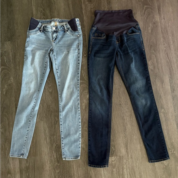 Maternity Long skinny jeans bundle - size 27 Long / 2 Long - Picture 1 of 2